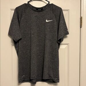 Mens Nike Dri Fit swim t-shirt gray spf 40+ short sleeve shirt